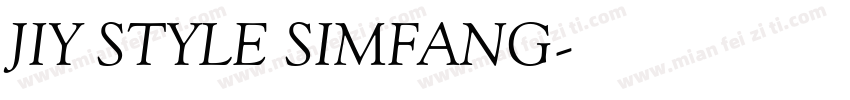JIY STYLE SIMFANG字体转换